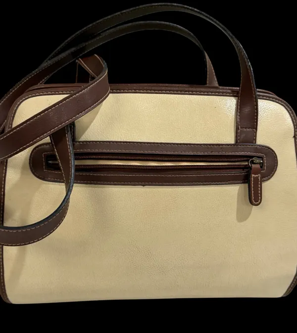 Vintage Rampage Beige Brown Shoulder Bag Classic 90s Y2K Structured Purse - Image 3