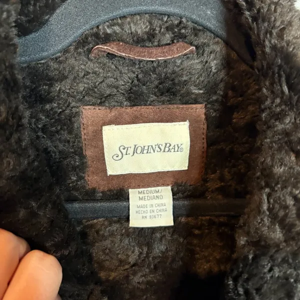 Vintage brown suede leather Penny Lane style coat - Image 3