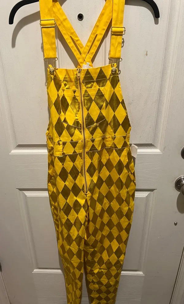 Harley Quinn Overalls Yellow Size M - Image 2