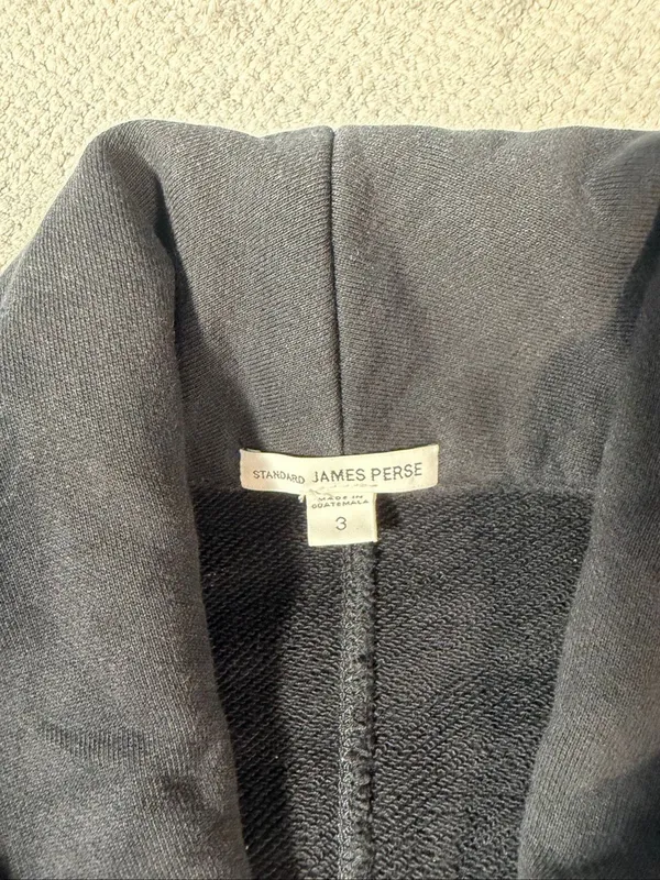 James Perse Standard Sz 3 US L Black Shawl Collar Knit Blazer 1 Button Cotton - Image 8
