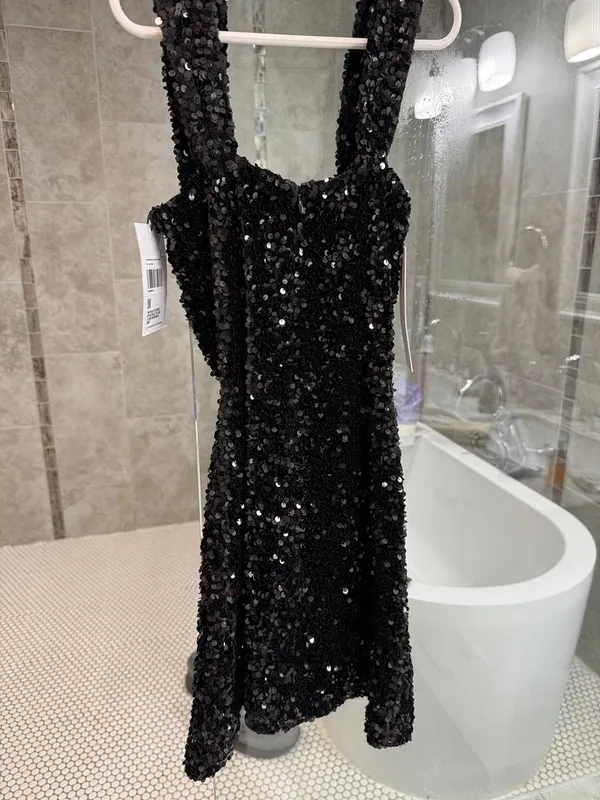 Princess Polly Black Sequin Mini Dress- Size 0 *NWT Homecoming Dress - Image 7