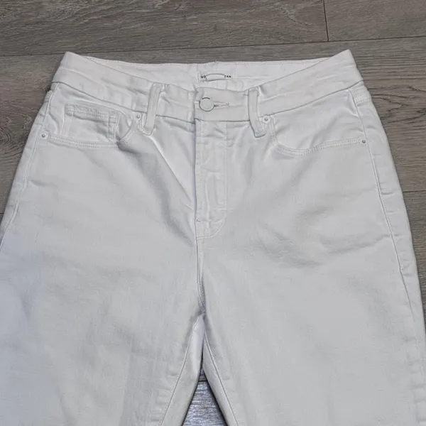 Good American Good Legs Crop White High Rise Skinny Jeans Size‎ 8 29 GLC046T - Image 4