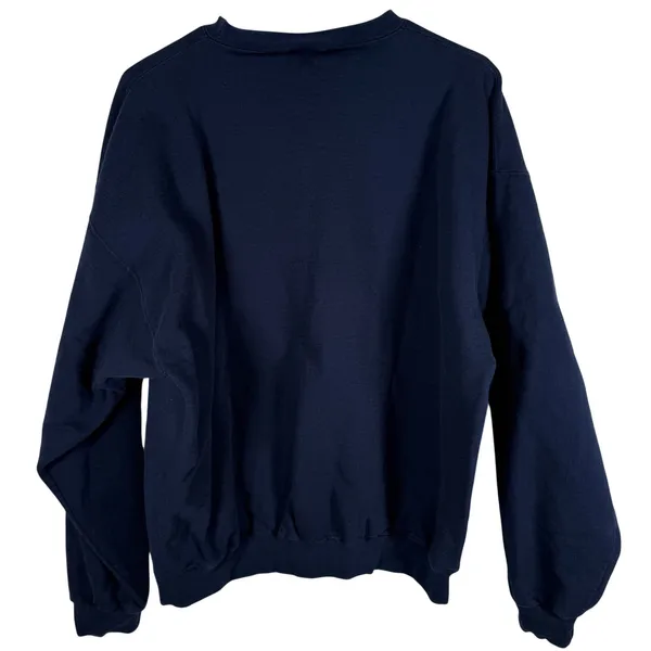 Walt Disney Crewneck Heavyweight Sweatshirt L Navy Blue Embroidered USA Vtg - Image 3