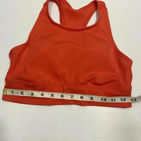 Aerie Womens Chill Play Move Sports Bra M Orange High Neck Open‎ Back Breathable - Image 8