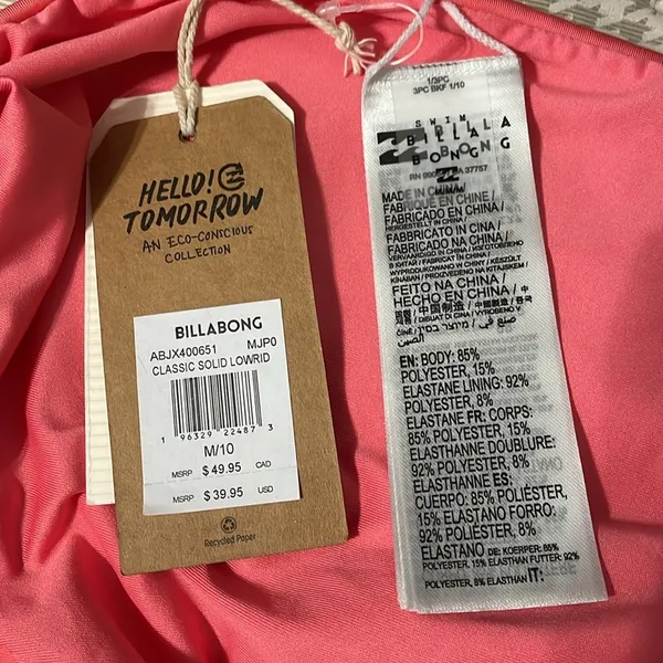 💙💖 NWT Billabong Low Rider Pink Bikini Bottoms - Image 5