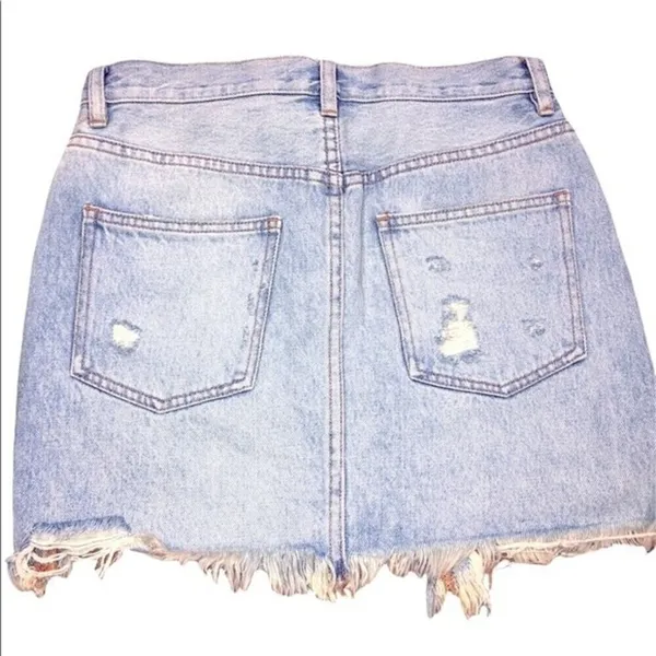 We the Free size 25 distressed jean skirt - Image 3
