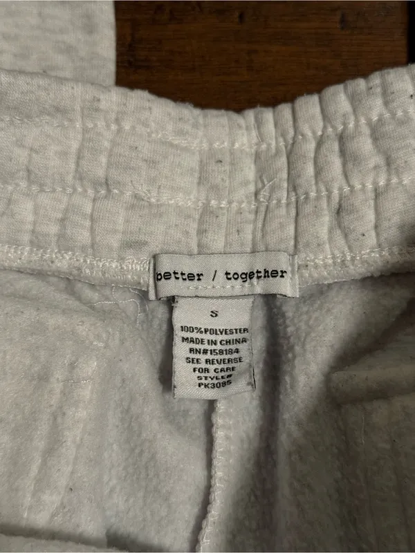 Women’s Heather White/Gray Cargo Sweatpants with 'Los Angeles' Detail - Image 2
