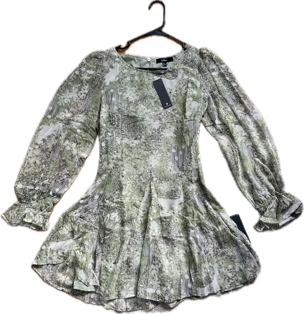 Lulus Kivah Green Boho Print Long Sleeve Mini Dress - Image 5