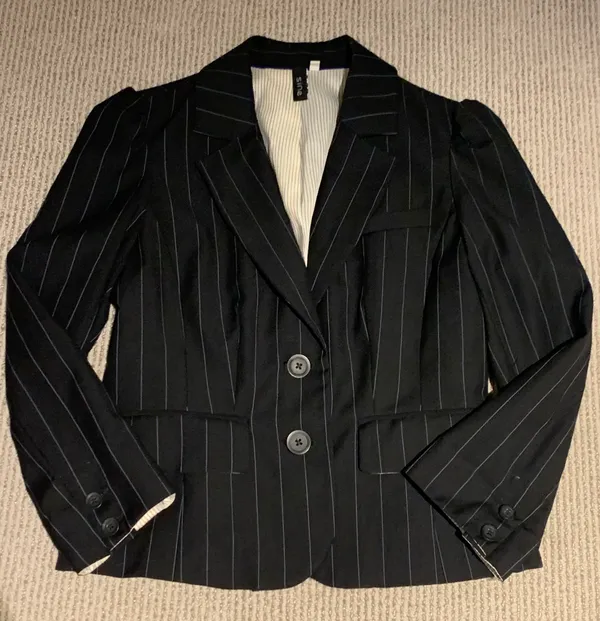 Anthropologie Sine navy pinstripe blazer - Image 3
