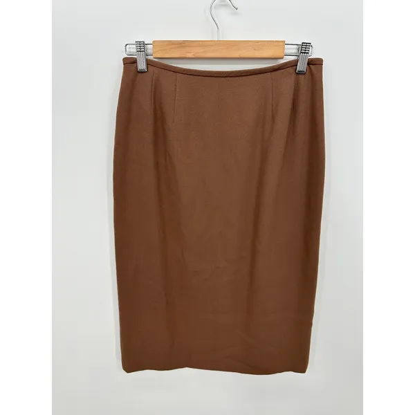 Le Suit Womens Brown 2 Piece Skirt Suit Set Blazer Pencil Skirt Size 6 Career - Image 4