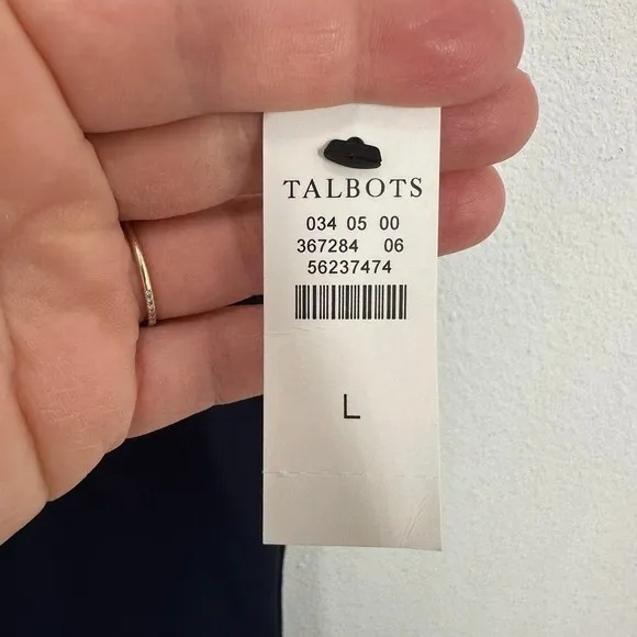 T by Talbots Athletic Dress Size L Navy‎ Blue Sleeveless Tank NWT Sporty Golf - Image 4