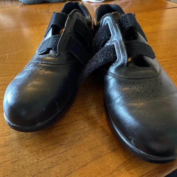 SAS Women's Size 11 M Black Leather Double Strap Hook Loop Walking Shoes EUC - Image 10