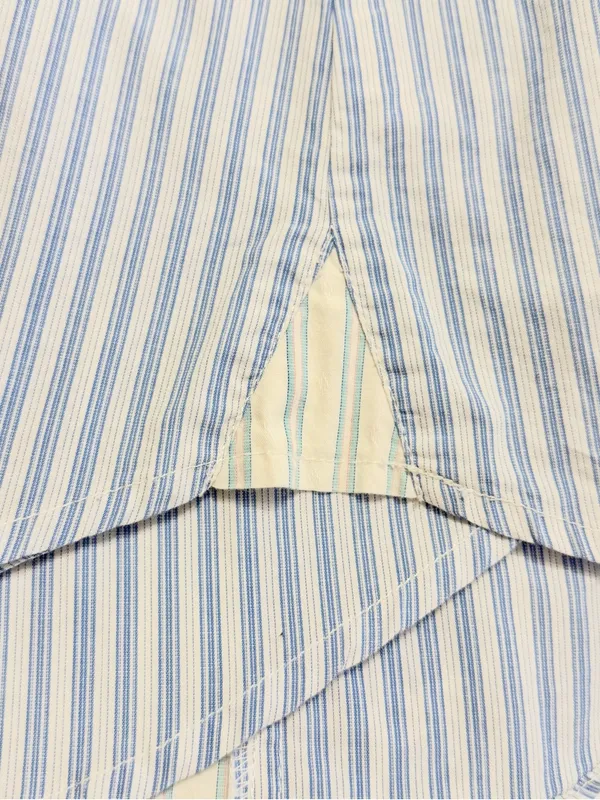 Anthropologie Maeve Sleeveless Collard Stripped Button Down Halter Blouse Size12 - Image 9