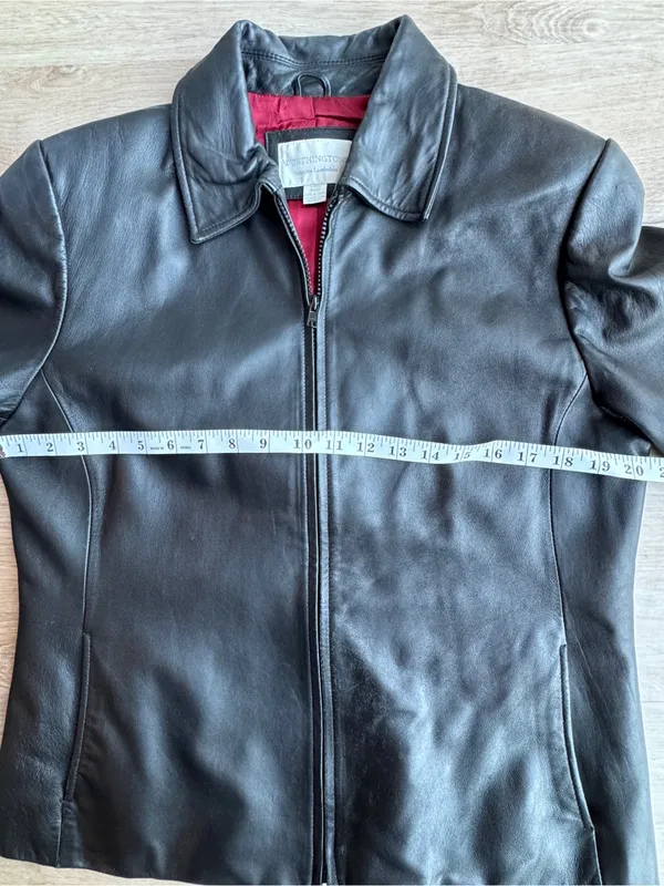 Worthington Genuine Lambskin Leather Vintage 90s Jacket sz L - Image 3