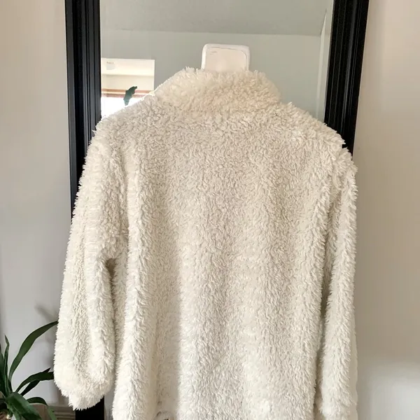 Original Weatherproof Sherpa Teddy Pullover Jacket With Pockets - Image 3