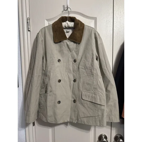 J.Crew Double Breasted Corduroy Collar Barn Jacket Chore Utility Field Capsule - Image 2