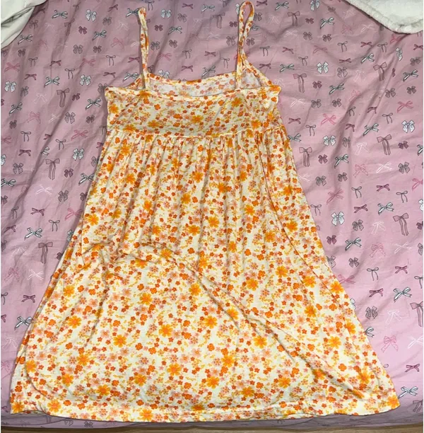 Floral dress Gold - Image 3