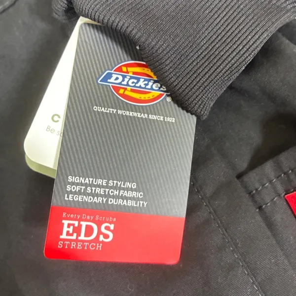 Dickies EDS Stretch Womens M Black Snap Front Scrub Jacket 85304A NWT - Image 6