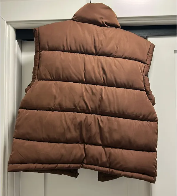Brown Puffer Vest Size L - Image 2