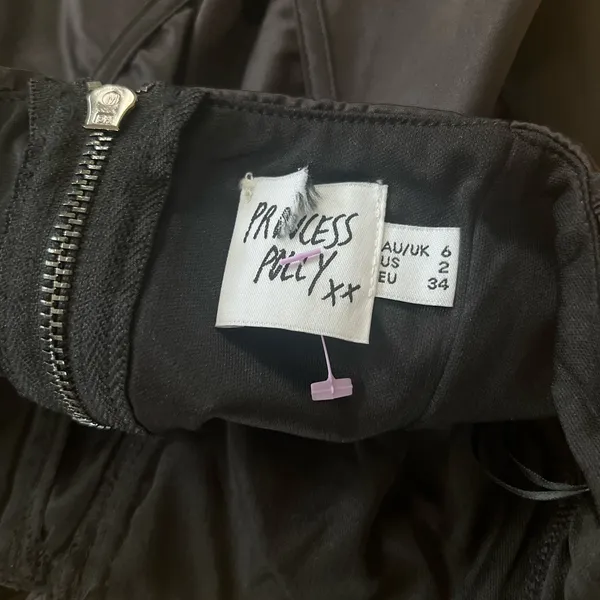 Princess Polly ottelia black corset top SIZE 2 - Image 4