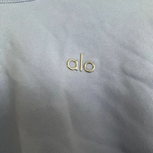 Alo Yoga Cropped Accolade Crewneck Light Provence Blue XXS - Image 3