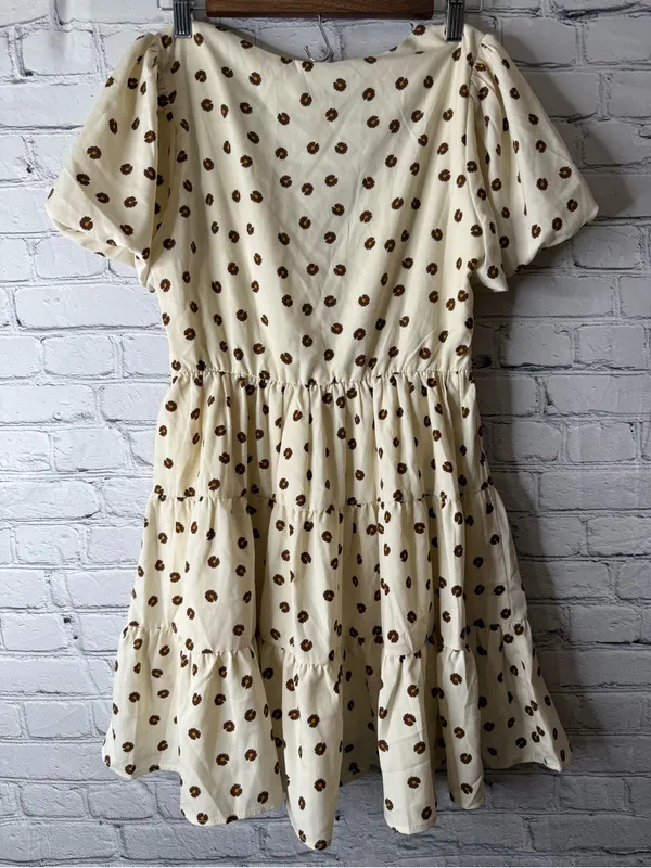Petal and pup Cream Floral Tiered Babydoll Dress size 4 - Image 3