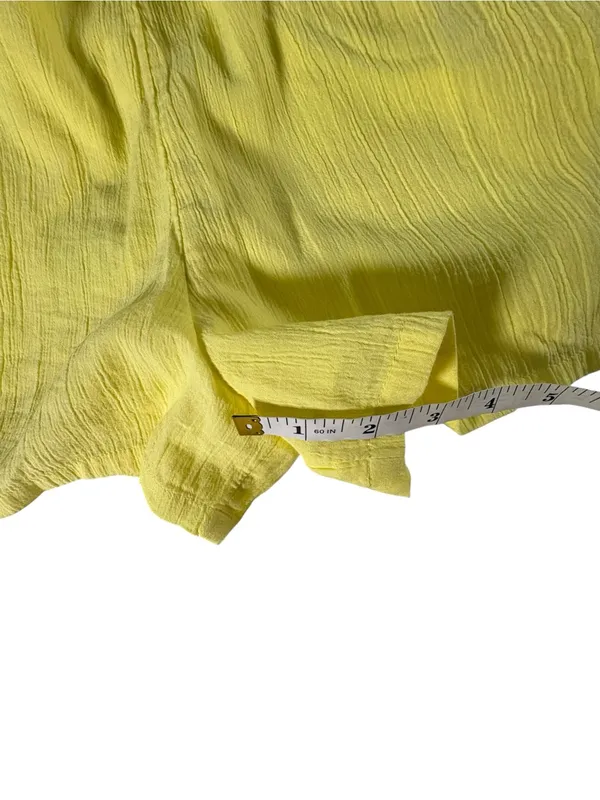 Aerie Smocked Keyhole Romper Womens M NWT Yellow Babydoll Cami Summer - Image 8