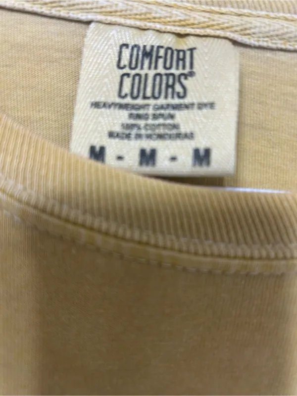Comfort Colors Mustard Long-Sleeve Tee with Chevron 'ml' Graphic - Image 2