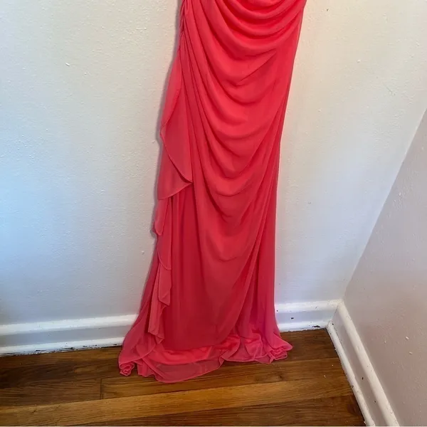 Vintage Betsy & Adam by Linda Bernell Women's Halter Dress Pink Maxi Dress Prom - Image 9