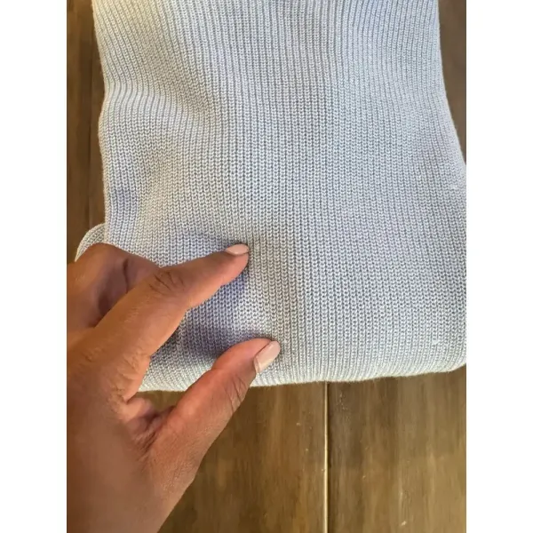 Womens Ost V-Neck Pullover Sweater Bell‎ Sleeve Light Blue Mature Modest SIZe XL - Image 3