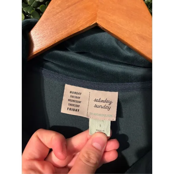 Anthropologie Saturday Sunday SMALL Rosiland Turquoise Velour Velvet Tunic Dress - Image 7