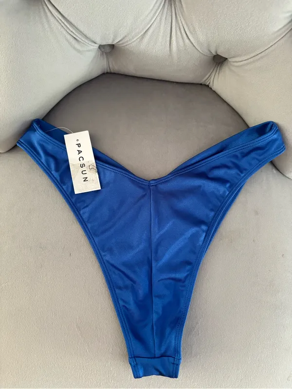 PacSun Royal Blue V-Front Bikini Bottom - Image 2