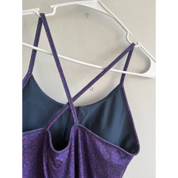 Patagonia Womens XL‎ Purple Geometric Strappy Criss Cross Shelf Bra Tank Top - Image 5