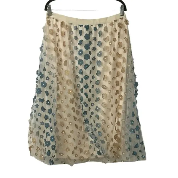 Cato Tulle Mesh Midi Pull on Elastic Waist Midi Skirt(Size Large) - Image 3