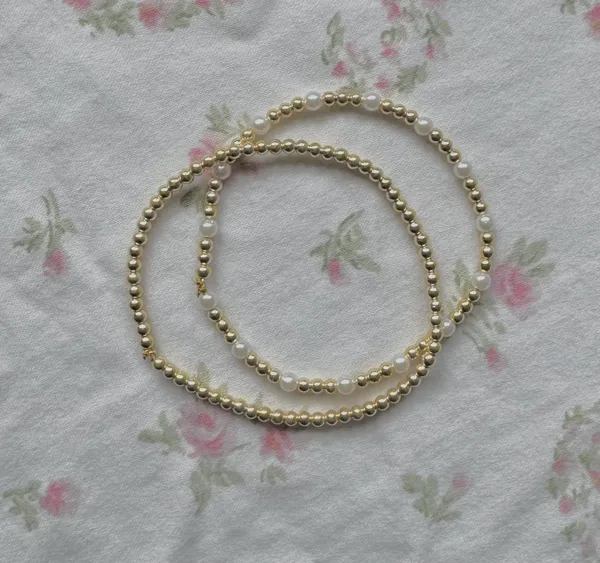 Handmade Gold Stackable Bracelets - Image 2