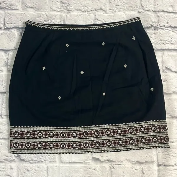 Madewell embroidered gamine navy mini skirt - Image 6