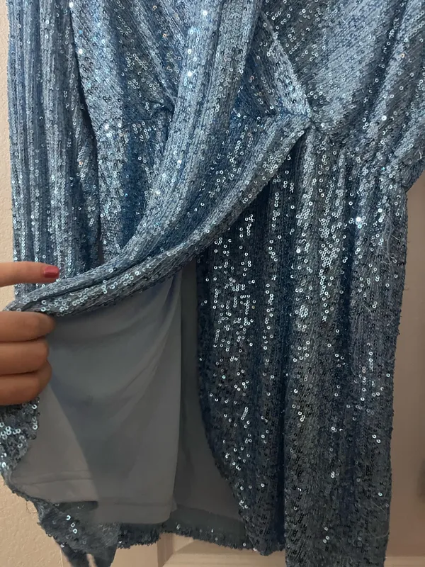 Princess Polly Sequin wrap mini dress - Image 4