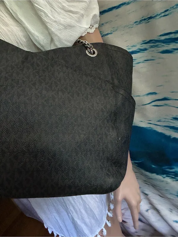 Michael Kors Black Monogram Tote Shoulder Bag - Image 8