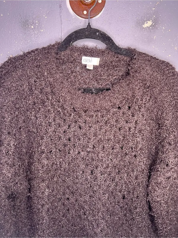 Nordstrom Rack Fuzzy Crewneck Women's Sweater - Medium - Image 2