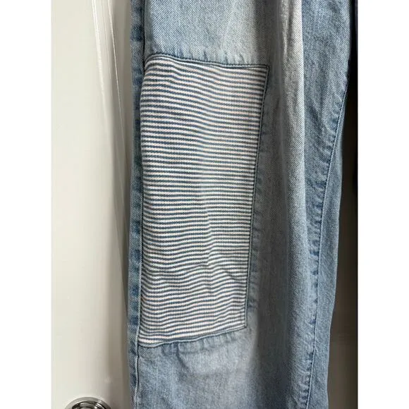 One Teaspoon Womens Smiths Low‎ Waist Wide Leg Denim Jeans Slouchy Multi Pocket - Image 11