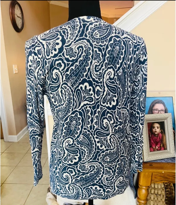Boden Paisley Linen Sweater - Image 2