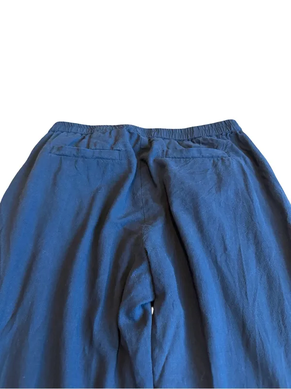 Marine Layer Navy Blue Pull-On Pants Cropped Length Stretch Casual Size Small - Image 8