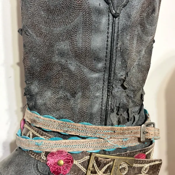 Durango Womens 12in Lifestyle Western Boots Black Distressed DCRD146 Size 8.5M - Image 3