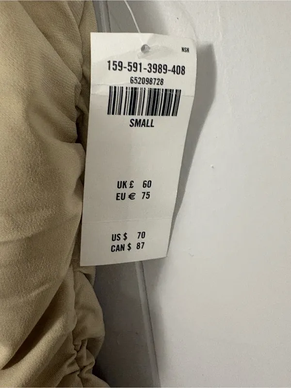 NWT Abercrombie & Fitch Bodycon Cinched Asymmetrical Ruched Midi Dress Small - Image 2