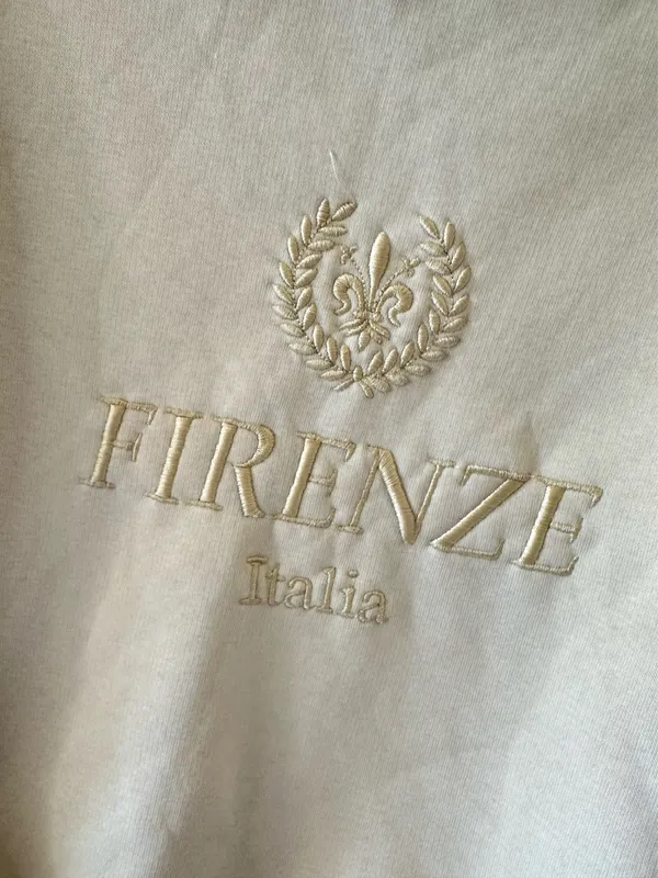 Sublima Women’s large made in Italy women’s cream color crewneck sweatshirt - Image 2