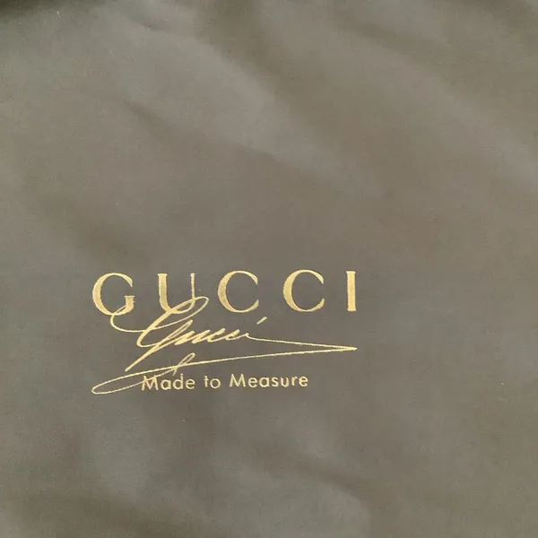 GUCCI 'Made To Measure Gray Sack With Adjustable Top String. Preloved - Image 2