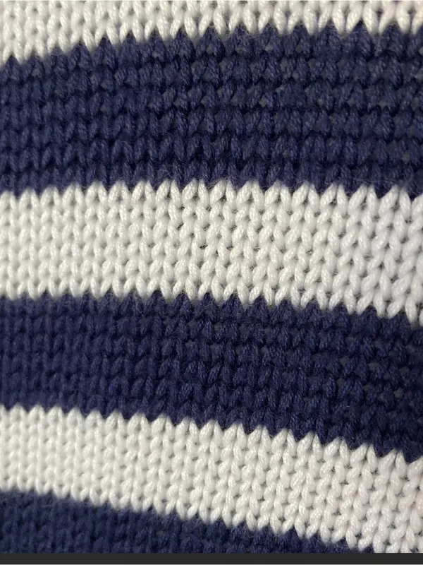 PINK Victoria's Secret Navy and White Striped Crewneck Sweater - Image 2