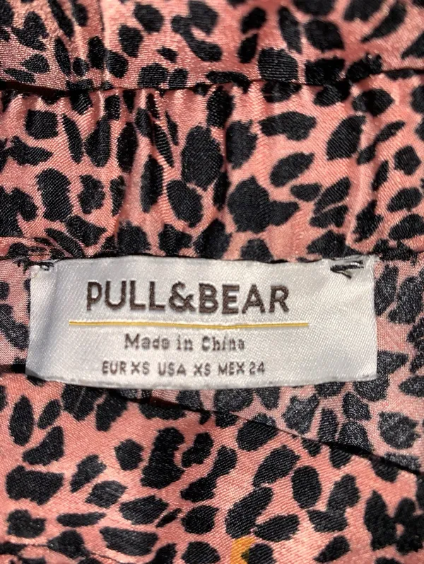Pull&Bear pleated midi skirt in animal print size XS - Image 8