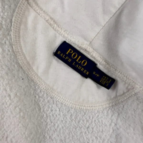 Polo‎ Ralph Lauren Womens Small Cardigan White Long Sleeve Open Front Collared - Image 4