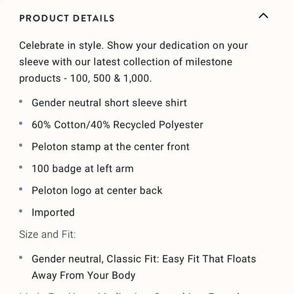 Peloton Black Century T-shirt Size Large - Image 7